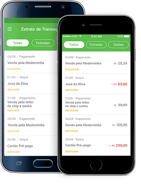 Extrato de transações